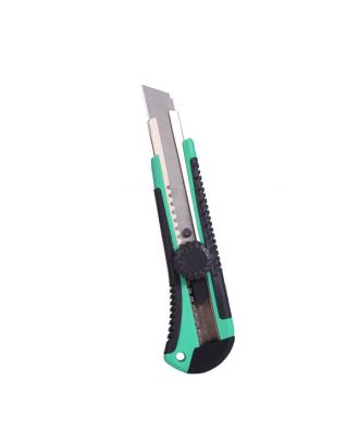 Cuter 18mm Preciso Verde/negro Retractil Inoxidable Bloqueo Rueda Antideslizante Ergonomico guarda4cuch 3x16x4,5cm