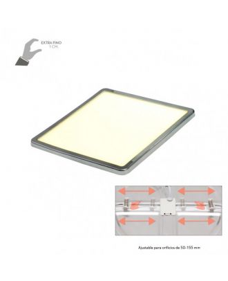 Downlight 15w 4000k Cromo Providencia 1280lm 1x17,5x17,5 Cm de Empotrable Corte Ajustable 5x5-15,58x15,58 Cm