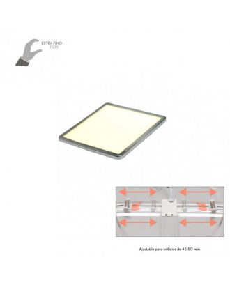 Downlight 8w 4000k Cromo Providencia 586lm 1x11,8x11,8 Cm De Empotrar Corte Ajustable 4,5x4,5-8x8 Cm