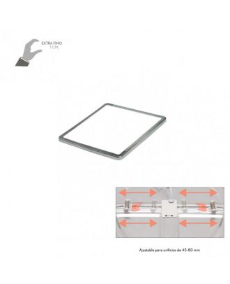 Downlight 8w 5500k Cromo Providencia 586lm 1x11,8x11,8 Cm De Empotrar Corte  Ajustable 4,5x4,5-8x8 Cm
