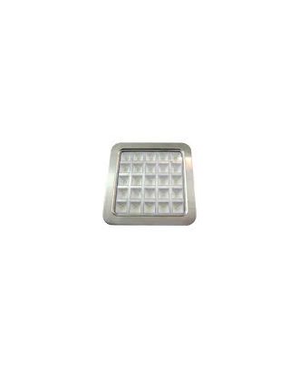 Downlight Cuad. Amon Led 16w Niquel 6500k 18x18 Cm corte 15,5x15,5 Cm