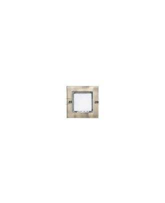 Downlight Empot. Cuad. Mini Down Cuero 1xe27 Bombilla Bajo Cons Incluida 11w 7,7x12x12cm Corte 10,8x10,8cm