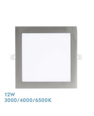 Downlight Empotrar Abaco 12w 3000-4000-6500k Niquel 1080lm Cuadrado 1,3x17x17cm Corte 15d