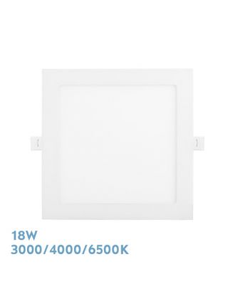 Downlight Empotrar Abaco 18w 3000-4000-6500k Blanco 1620lm Cuadrado 1,3x22,5x22,5cm Corte 20d
