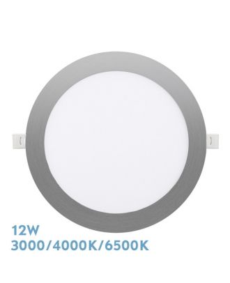 Downlight Empotrar Silex 12w 3000-4000-6500k Niquel 1080lm Redondo 17d Corte 15d