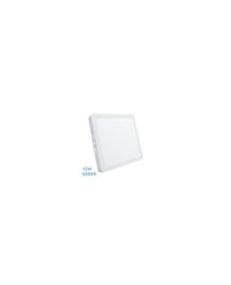 Downlight Superficie Cuadrado Selenita 12w 6500k Blanco 1080 Lm 2,8x17x17 Cm