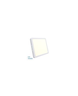 Downlight Superficie Cuadrado Selenita 6w 4000k Blanco  540 Lm 2,8x12x12 Cm