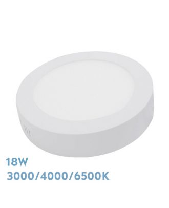 Downlight Superf.diorita 18w 3000k-4000k-6500k Blanco 1620lm 3,5x22x22 Cm