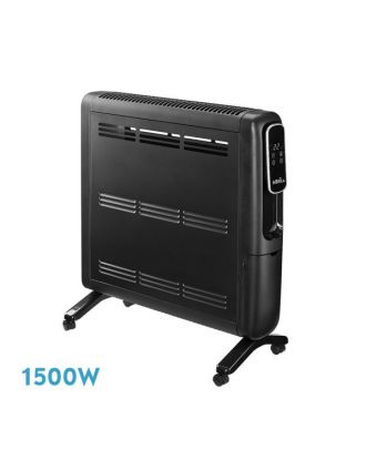Emisor Termico Aluminio Alpino 1500w Negro 2pot Display C/remoto,antivuelco,temp.reg.61,8x51x25,5cm