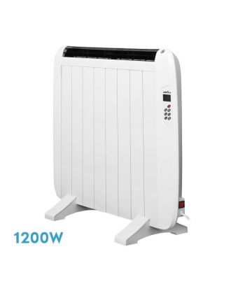 Emisor Termico Gaban 1200w X En Aluminio Blanco Remoto Lcd,temporizador Mural/portat.58,5x72x5,5 Cm