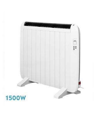 Emisor Termico Gaban 1500w X En Aluminio Blanco Remoto Lcd,temporizador Mural/portat.58,5x86x5,5 Cm