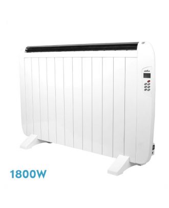 Emisor Termico Gaban 1800w X En Aluminio Blanco Remoto Lcd,temporizador Mural/portat.58,5x100x5,5cm