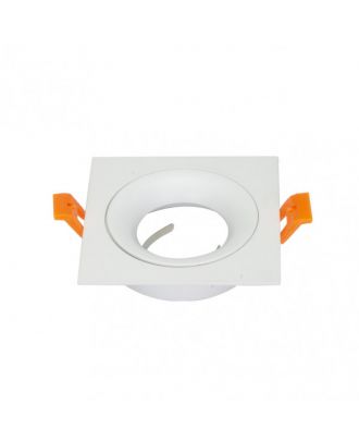 Empotrable Anou 1xgu10 Cuadrado Blanco 2x9,2x9,2 Cm 8 De Corte. C/Portalampara 