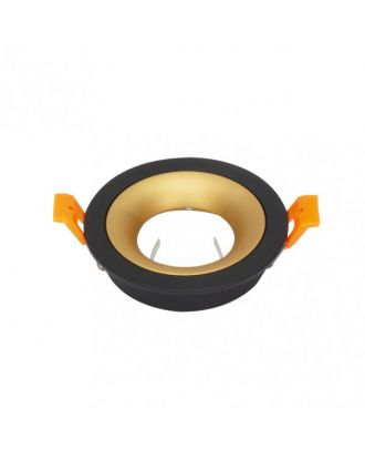 Empotrable Anou 1xgu10 Redondo Negro/oro 2x9,2x9,2 Cm 8 De Corte.C/portalampara 