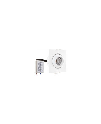 Empotrable Orientable Cuad. 1w 4000k Blanco Centavo 65lm 2,5x5x5 Cm Corte 4d Ip65