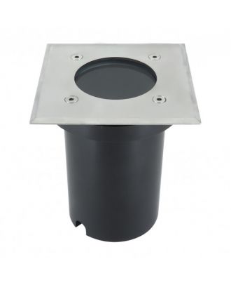 Empotrable Exterior Encastrar Cuad.1xgu10 Niquel 13x11x11Cm Ip65 Corte 10,5 Cm