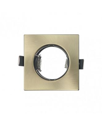 Empotrable  Magura 1xgu10  Cuadrado Cuero 2,5x8,2x8,2  Cm Corte 6 Portalamparas Incluido