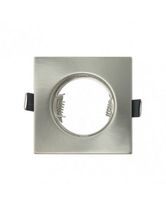 Empotrable  Magura 1xgu10  Cuadrado Niquel 2,5x8,2x8,2  Cm Corte 6 Portalamparas Incluido