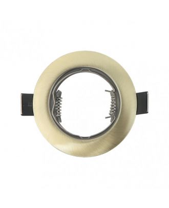 Empotrable  Magura 1xgu10  Redondo Cuero 2,5x8x8 Cm Corte 6 Portalamparas Incluido