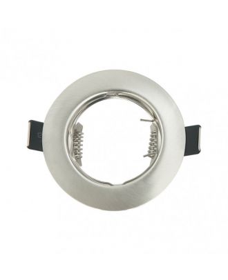 Empotrable  Magura 1xgu10  Redondo Niquel 2,5x8x8 Cm Corte 6 Portalamparas Incluido