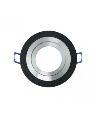 Empotrable Orient.cenote 1xgu10 Redondo Wengue/cro 2x9,2x9,2 Cm 8 De Corte.c/portalampara