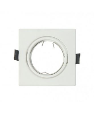 Empotrable  Orient. Magura 1xgu10  Cuad. Blanco Mate 2,5x8,2x8,2  Cm Corte 6 Portalamparas Incluido