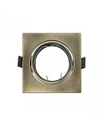 Empotrable  Orient. Magura 1xgu10  Cuad. Cuero 2,5x8,2x8,2  Cm Corte 6 Portalamparas Incluido