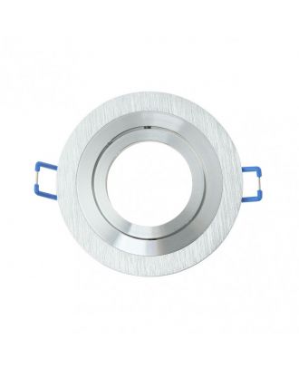 Empotrable Orient. Cenote 1xgu10 Redondo Alum/crom 2x9,2x9,2 Cm 8 De Corte.c/portalampara
