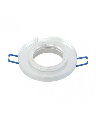Empotrable Cristal Solna 1xgu10 Redondo Grosor 1cm Transparente C/portalampara 2x9,5x9,5 Cm Corte 6 Cm