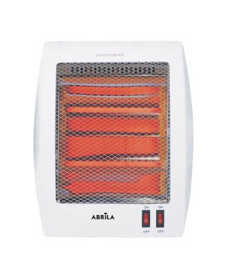 Estufa Elect.de Cuarzo Igneo 800w Blanco 2pot Anti Vuelco,2elem,asa 35x29,5x14 Cm