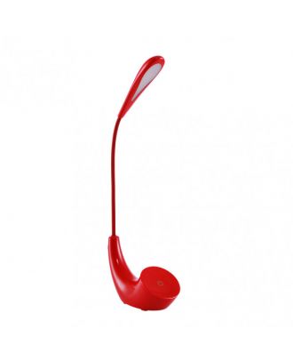 Flexo Ancla 5w 6000k Rojo 375lm 43x7,5x15,5 Cm Regulable 3 Intensidades, Flexible, Orientable Y Tactil 