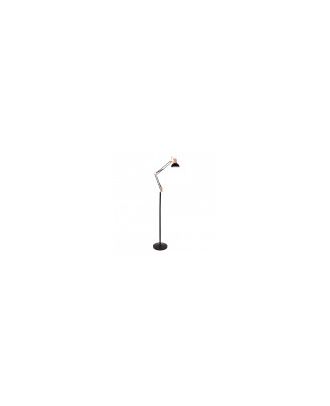 Flexo De Pie Articulable Rutilo 1xe27 Negro/cobre  180x28x28 Cm
