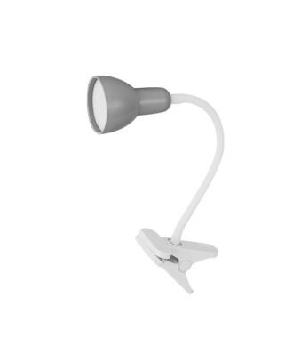 Flexo Gates Gris/blanco 6w 450lm 5000k Fijacion C/pinza Flexible Orientable 31x7x11,5 Cm