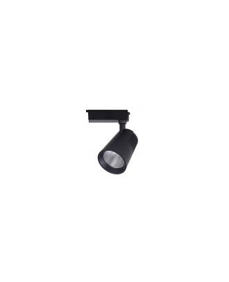 Foco Carril 40w 6000k Telma Negro 3600lm 36º Orientable 330º Regx21x10,5 Cm