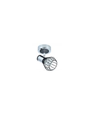 Foco Mateo 1xe14 Cromo/negro 15x15x8,5 Cm