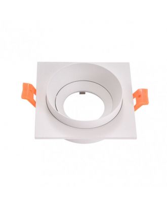 Empotrable Orient.son Doong 1xgu10 Cuadrado Blanco 1,5x9,2x9,2 Cm 8 De Corte.c/portalampara