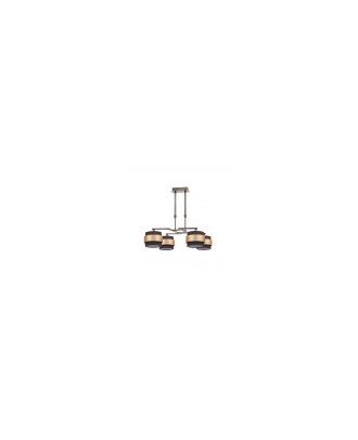 Lampara 4dh Bremen Cuero/marron-oro 4xe14 Regx60x60 Cm