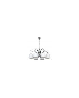 Lampara Concordia 8xe14 Cromo Pantalla Blanca  50-70x78d