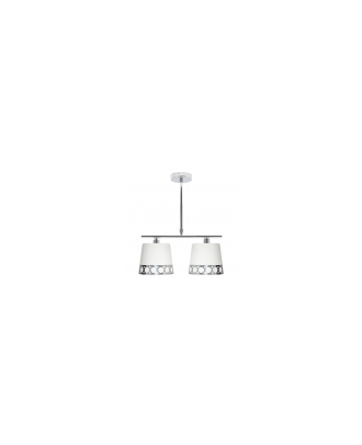 Lampara Dalia 2xe14 Blanco/plata Regx40x16 Cm
