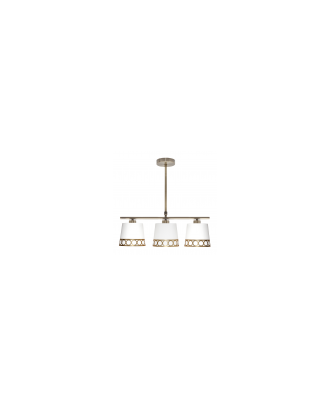 Lampara Dalia 3xe14 Blanco/oro Regx56x16 Cm