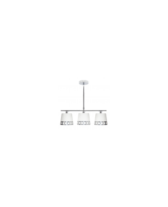 Lampara Dalia 3xe14 Blanco/plata Regx56x16 Cm