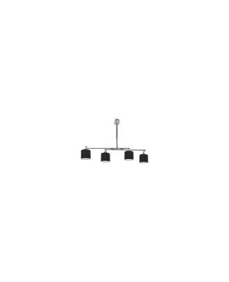 Lampara Edeosa 4xe14 Cromo/negro Regx92x43 Cm