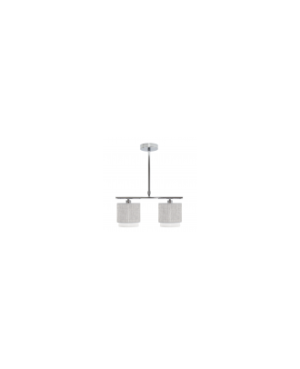 Lampara Kenya 2xe14 Gris/blanca Regx40x14 Cm