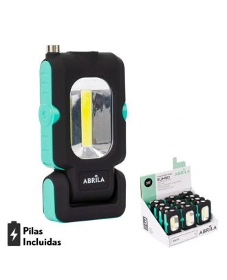 Linterna De Trabajo Rumbo Led+cob+iman Telescopico 200 Lm 2x12x16cm Base Articulable E Imantada, Pilas Incluidas