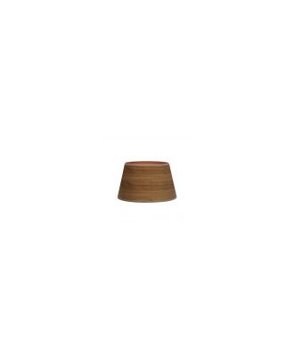 Pantalla Salma E27 Madera Oscura 35dx25dx20h  Conica Abierta