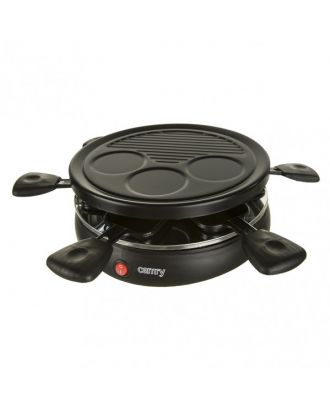 Parrilla Raclette 1200w 6 Sartenes Pequeñas Placa Extraible Antiadherente