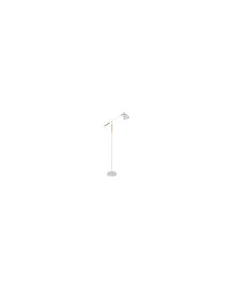 Pie De Salon Acople 1xe27 Blanco/haya Orientable 360º Articulable 137x25,5x55 Cm
