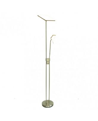 Pie De Salon Betelgeuse 18+5w 4000k Cuero 1800/500lm 180x25,5x25,5 Cm C/Regulador de Intens.