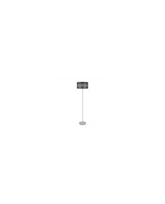 Pie Salon Alexandra 1xe27 Cromo/madera Negra 162x40x40 Cm