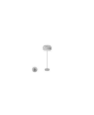 Pie Salon 3p Camerun 1xe27 Cromo/blanco/gris 160x40x40 Cm